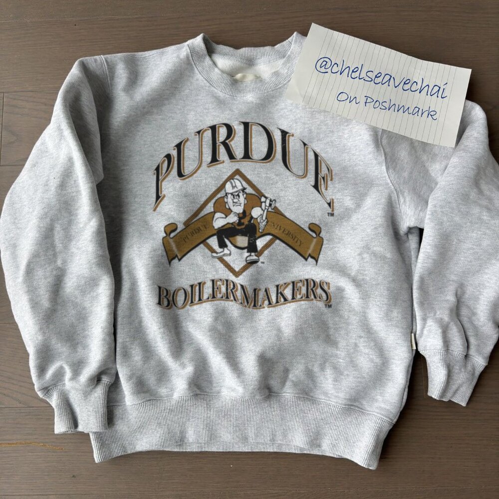 Vintage 90s Purdue University Sweatshirt, Retro Purdue Boilermakers Sweatshirt